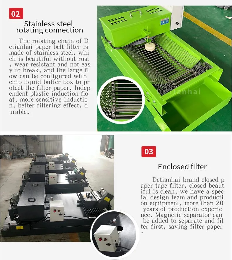 China Factory Machine Tool Filter System Stainless Steel Flat Net Paper Tape Filter