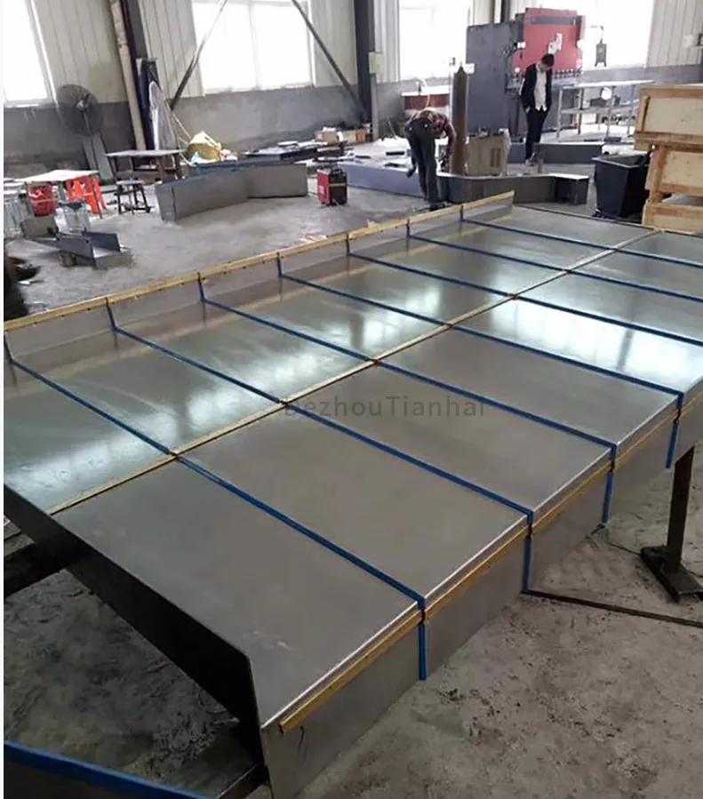 High Quality Production Telescopic Spring Steel Cover Roll up Cover Bellows with Steel Lamella