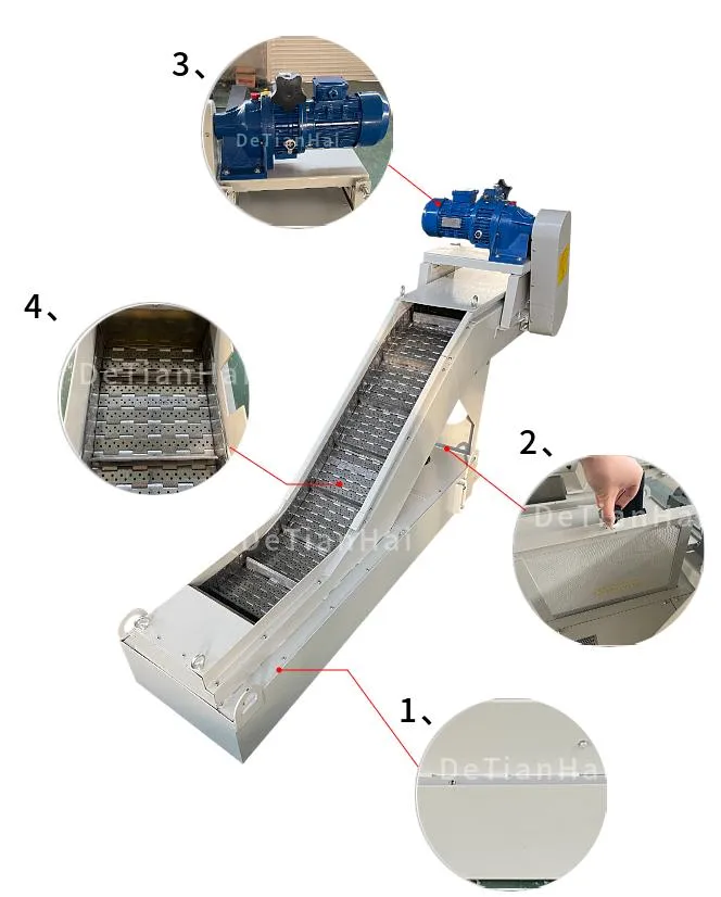 Chip Conveyor for CNC Machine Scraper Chip Removal Machine Roller Chain Plate Chip Conveyor