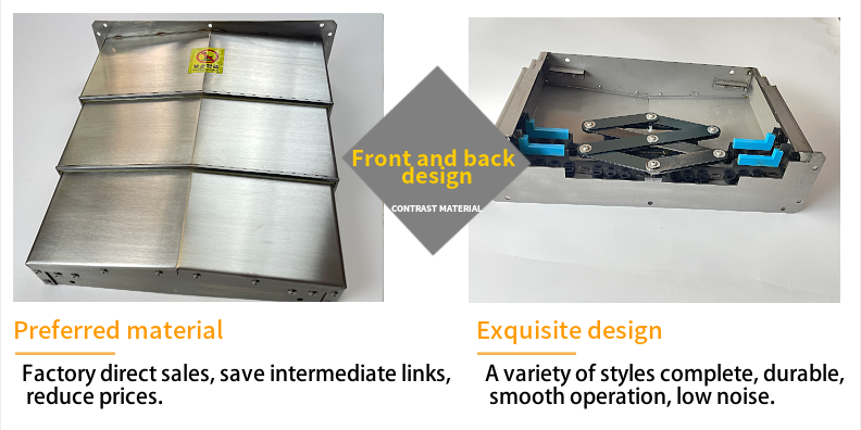 Machining Center Machine Tool Guide Plate Dust Cover Retractable Stainless Steel Guard Shield