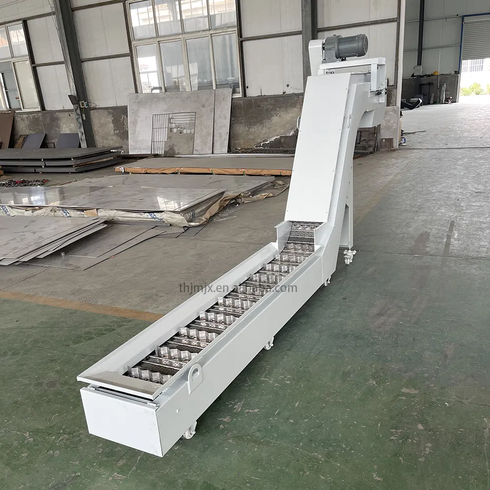 Chain Plate Conveyor for Lathe Processing Iron Filings and Nails Transportation