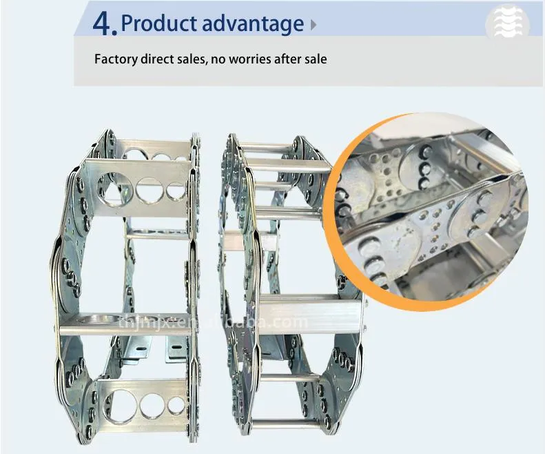 Steel Material Cable Drag Chain with Support Plate