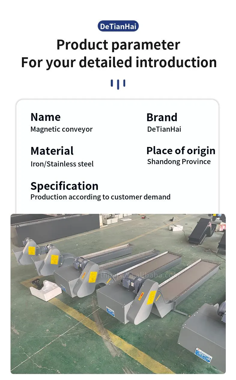 High Quality CNC Iron Metal Chip Removal Machine Magnetic Chip Conveyor