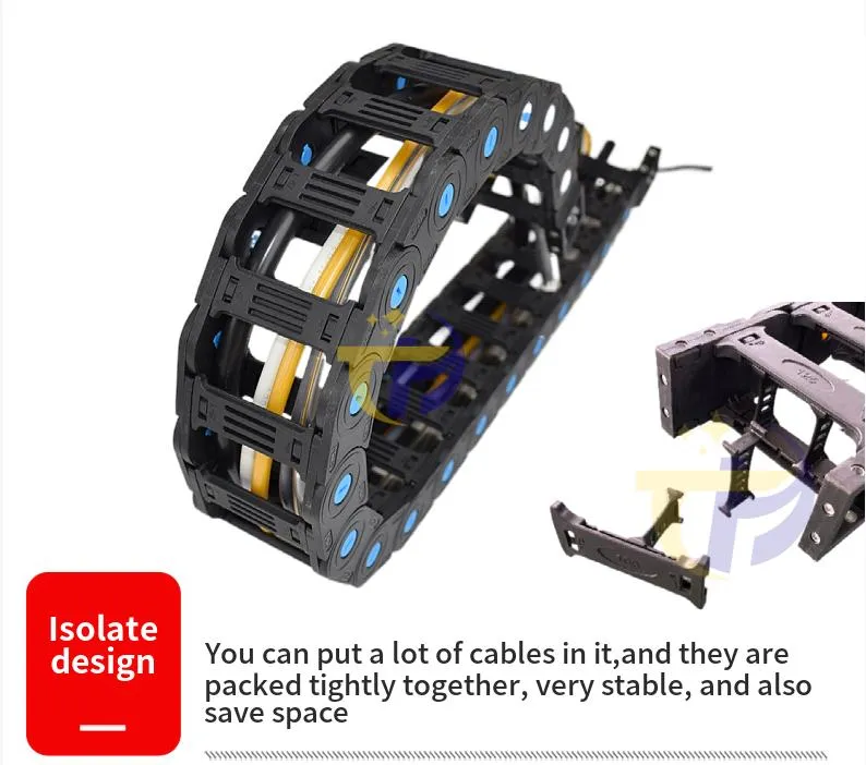 High Speed Nylon Material Electrical Bridged Cable Carrier Drag Chain