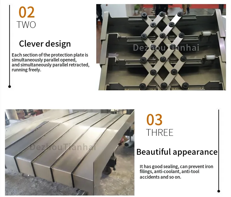 High Quality Production Telescopic Spring Steel Cover Roll up Cover Bellows with Steel Lamella