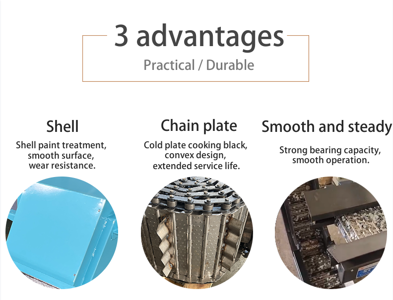 Lift up Typeclimbing Flat Type Chain Plate Chip Removal Conveyor