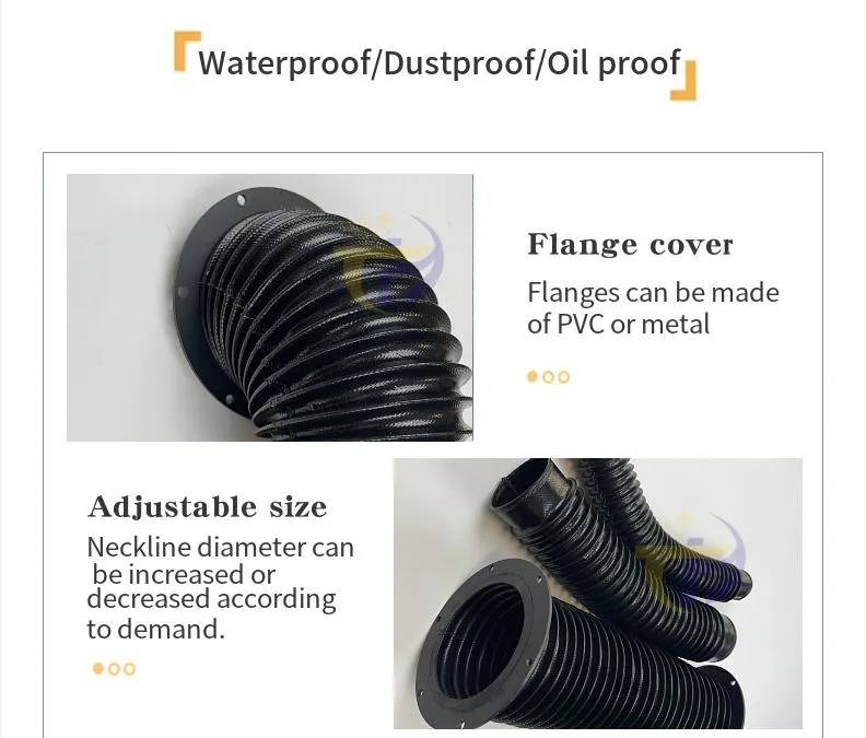 Manufacturer Water Dust Proof Flexible Protective Round Telescopic Spring Fabric Rubber Ball Screw Hydraulic Cylinder Sewn Bellow Cover with Breathing Valve