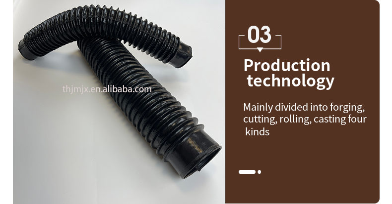 Zipper Flexible Rubber Sleeve Black High Temperature Resistant Corrugated Hose Bellows Cover