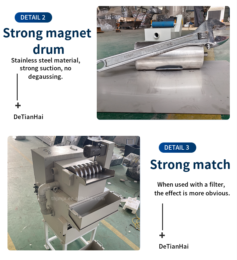 Comb Tooth Fully Enclosed Magnetic Grinder Rubber Roller Magnetic Separator