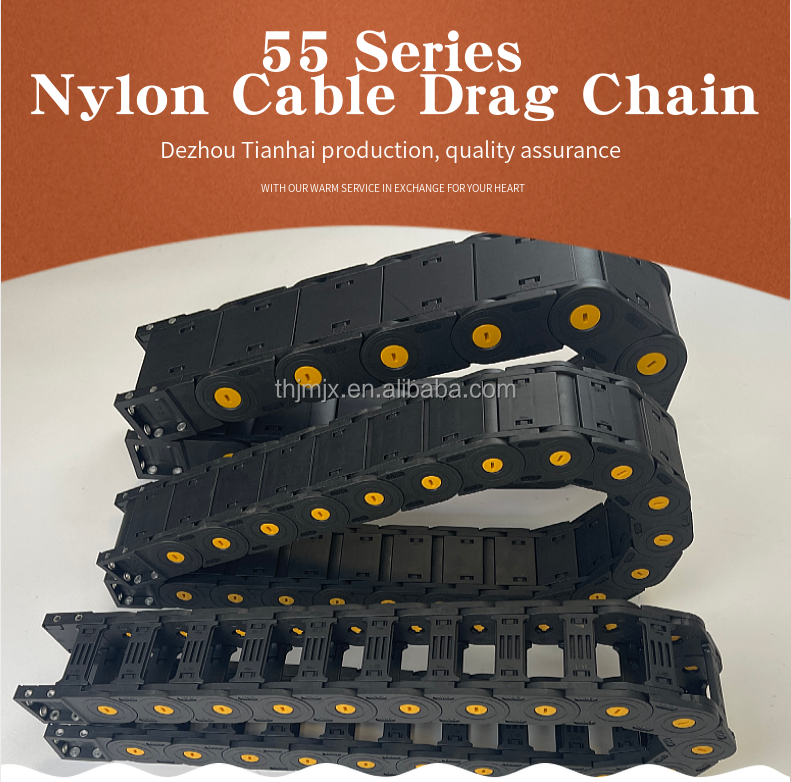 Nylon Plastic Tank Chain Cable and Wire Protective Sleeve Threaded Trough Drag Chain