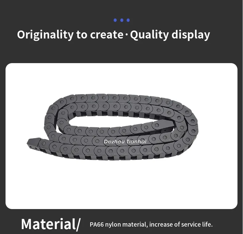 Bridge Type Flexible Nylon Drag Chain for Cable Plastic Nylon Flexible Drag Chain for CNC Milling Machine