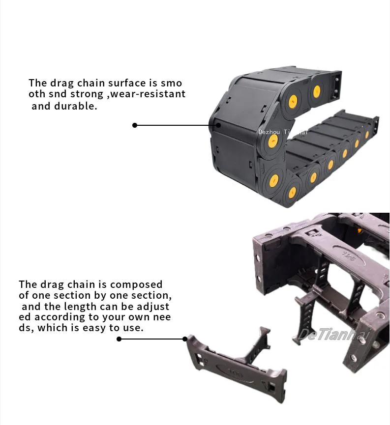 Flexible Bridge Nylon Plastic Cable Drag Chain for CNC